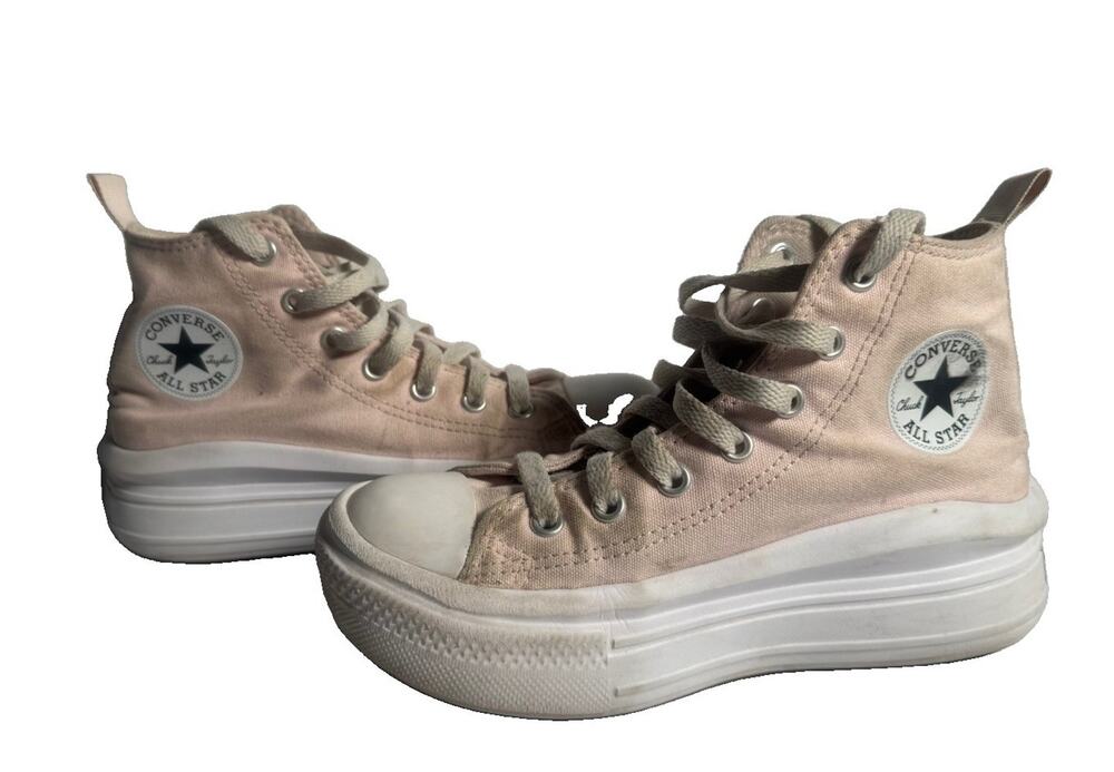Converse Chuck Taylor All Star Move Platform High Tops Pink Youth 2 A03630F